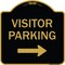Signmission Designer Series-Visitor-parking Right, Black & Gold Heavy-Gauge Aluminum, 18" x 18", BG-1818-9868 A-DES-BG-1818-9868 - alternate 1